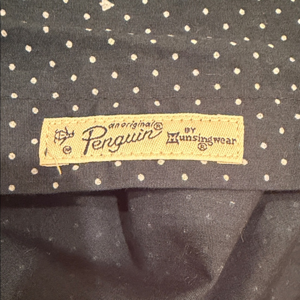 Original Penguin Heritage Slim Fit Green Micro Dot Button Down Men’s Medium - Picture 7 of 7